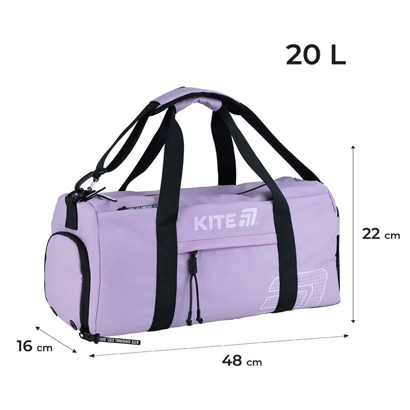Lilac Sports Bag for Teens – Spacious, Stylish, Adventure-Ready