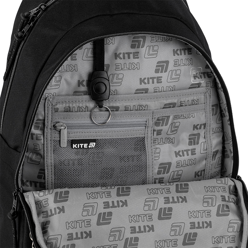 Backpack Kite Education Teens K25-2575M-2 Black – Stylish Comfort for School Success