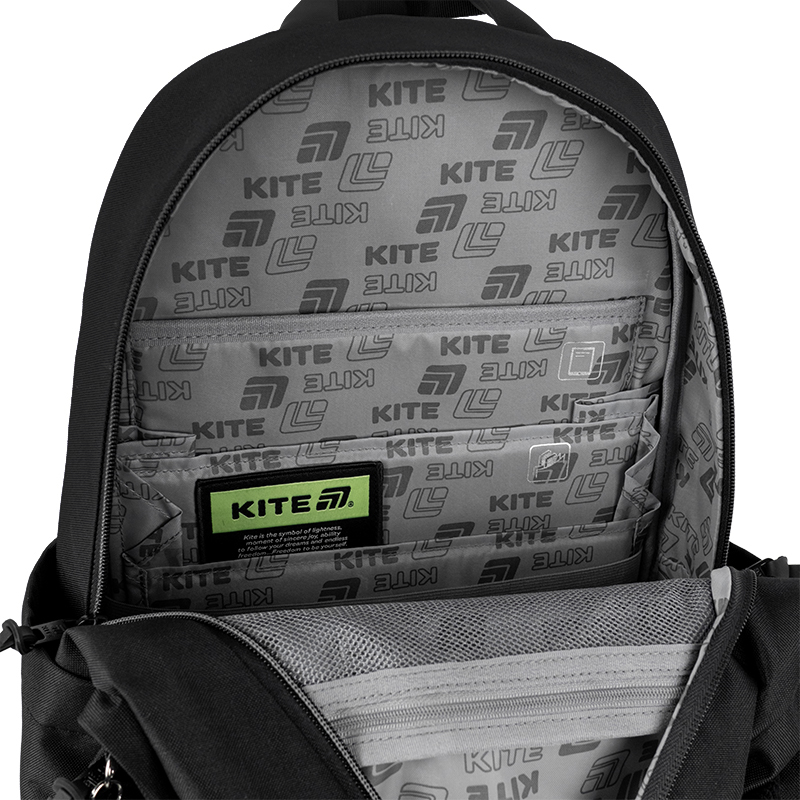 Backpack Kite Education Teens K25-2575M-2 Black – Stylish Comfort for School Success