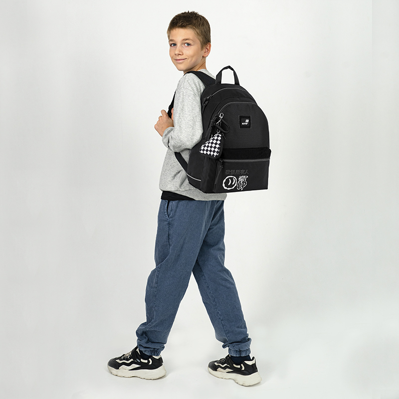Backpack Kite Education Teens K25-2575M-2 Black – Stylish Comfort for School Success