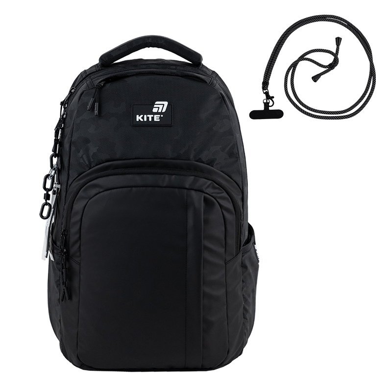 Ergonomic Kite Backpack K25-2578L-1 Black for Teens — Style Meets Comfort