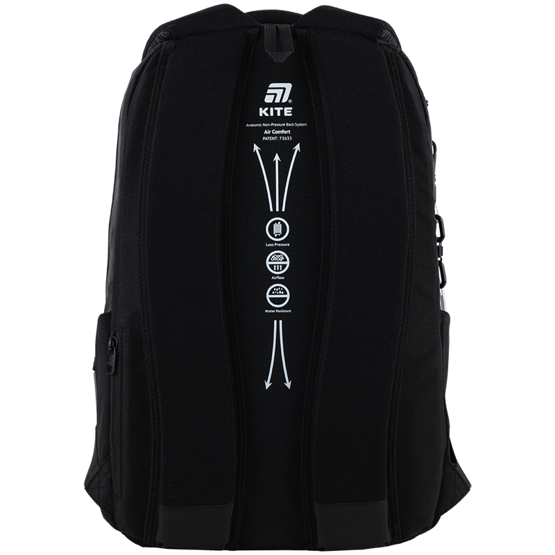 Ergonomic Kite Backpack K25-2578L-1 Black for Teens — Style Meets Comfort