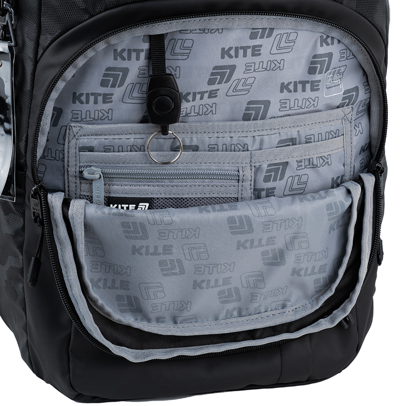 Ergonomic Kite Backpack K25-2578L-1 Black for Teens — Style Meets Comfort