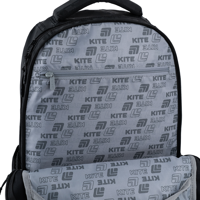 Ergonomic Kite Backpack K25-2578L-1 Black for Teens — Style Meets Comfort