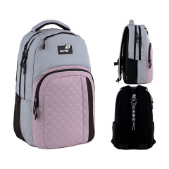 Kite K25-2578L-2 Ergonomic Backpack for Teens Grey-purple