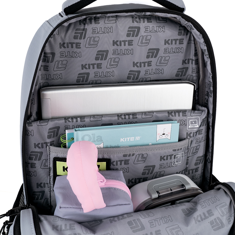 Kite Ergonomic Teen Backpack Grey-Purple - K25-2578L-2