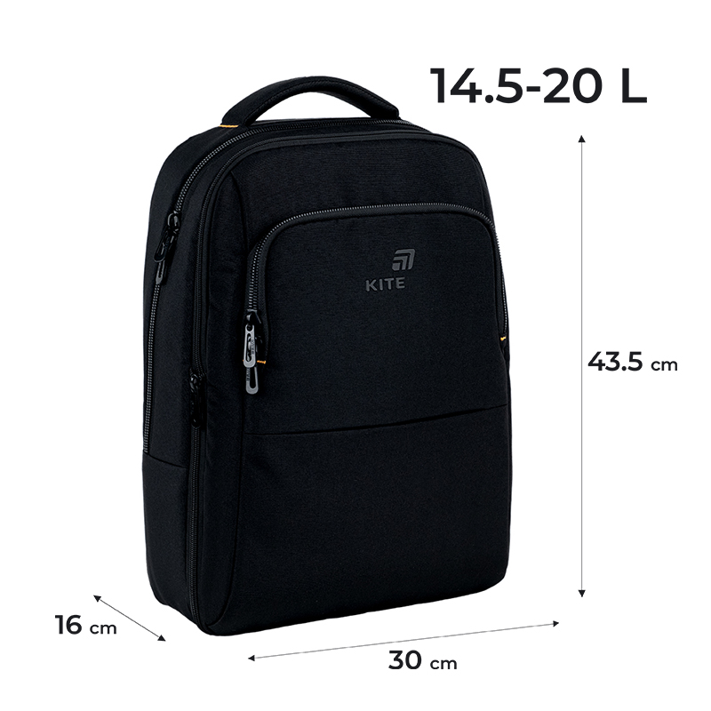 Ergonomic Black School & Travel Backpack for Teens – Kite K25-2579L