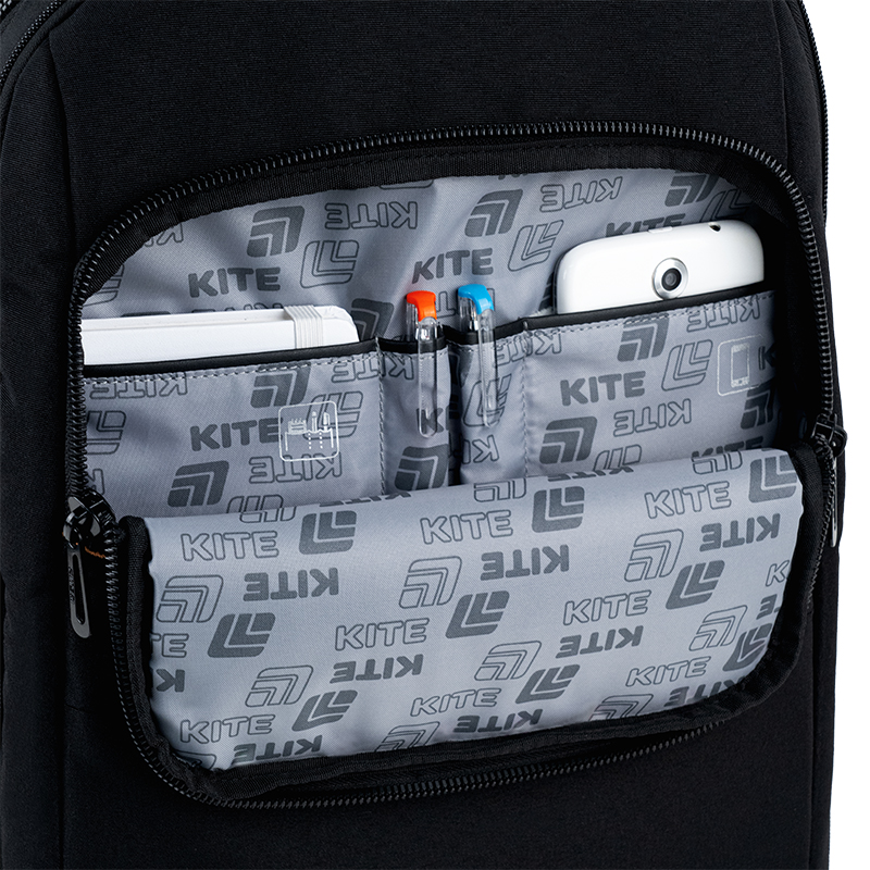 Ergonomic Black School & Travel Backpack for Teens – Kite K25-2579L