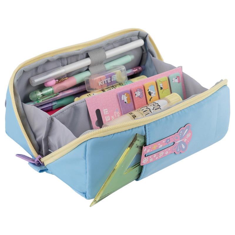 Kite K25-2702-4 Blue Pencil Case – Minimalist Storage for School & Travel