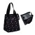 Kite Flowers Black Insulated Lunch Bag Kite Flowers Black Insulated Lunch Bag