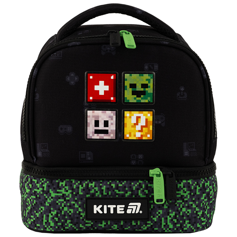 Kite K25-2708-1 Thermos Lunch Bag – Dual Compartment Insulated Black Design