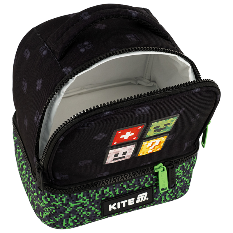 Kite K25-2708-1 Thermos Lunch Bag – Dual Compartment Insulated Black Design
