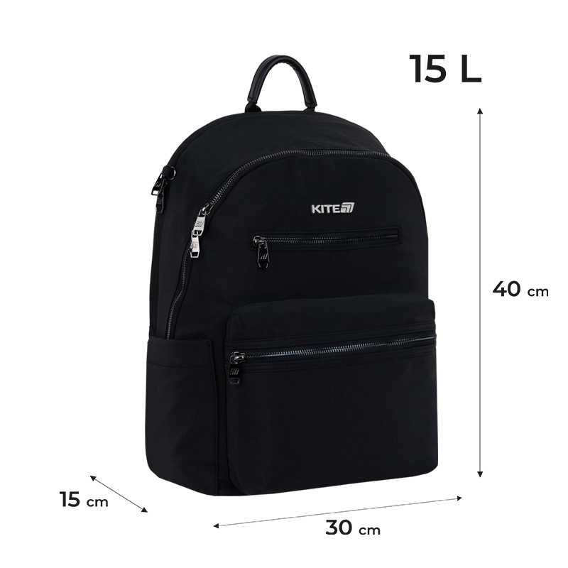 Kite Education Teens Backpack K25-2720M-1 Black – Minimalist Style Meets Everyday Functionality