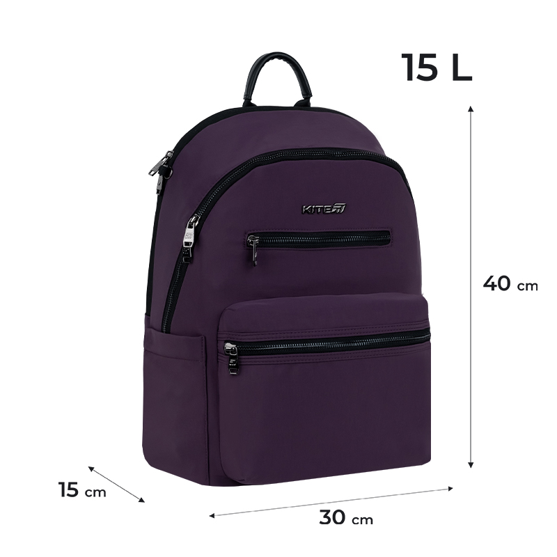 Dark Purple Backpack for Teens – Elegant & Versatile by Kite