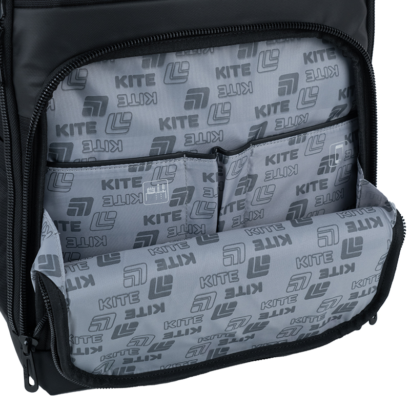 Kite K25-2723M Black Backpack – Business-Ready & Comfortable