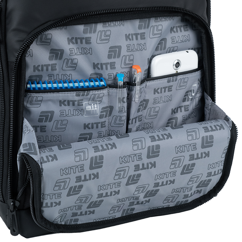 Kite K25-2723M Black Backpack – Business-Ready & Comfortable