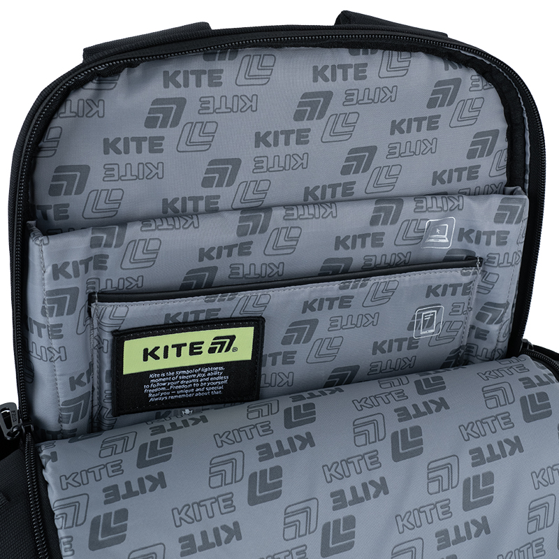 Kite K25-2723M Black Backpack – Business-Ready & Comfortable