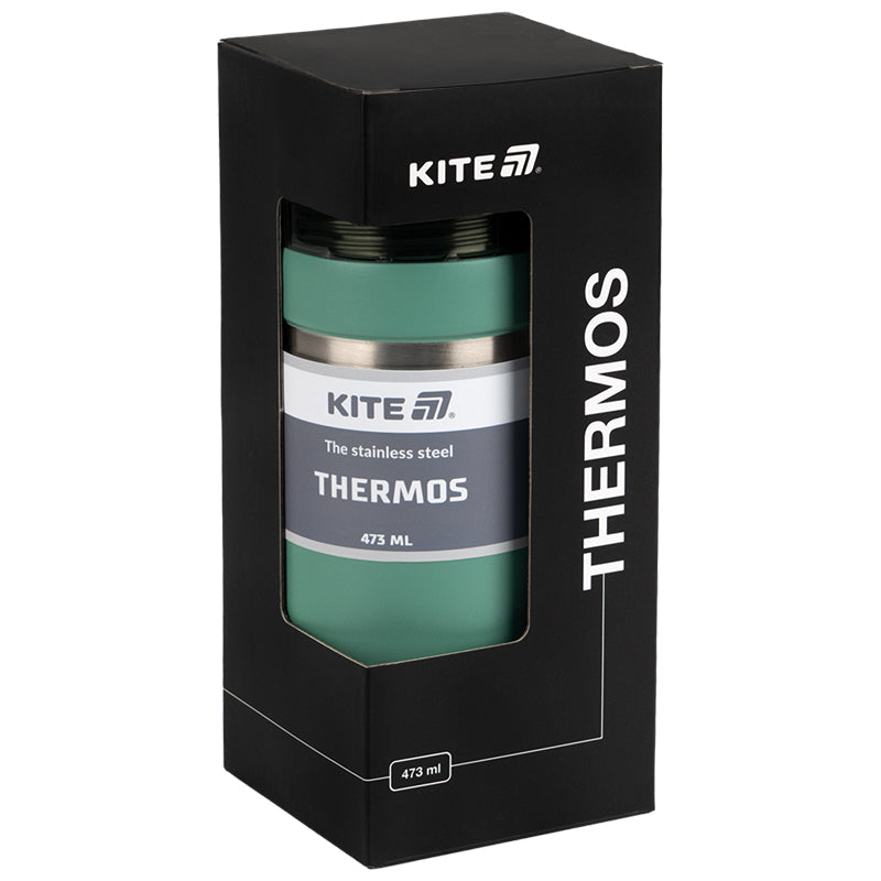 Elegant Green Thermos – 473 ml of Practical Style