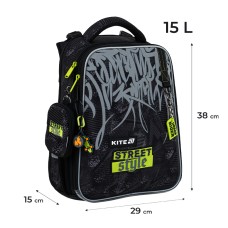 Backpack school frame Kite Education Street Style Black