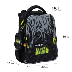 Backpack school frame Kite Education Street Style Black