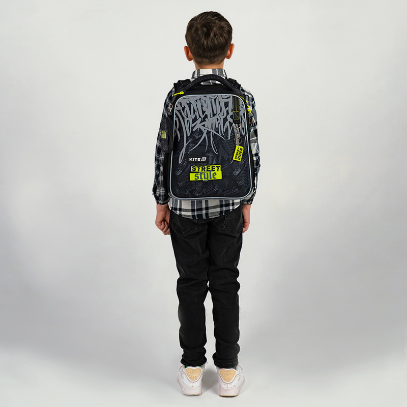 Orthopedic Frame Backpack Kite K25-531M-4 – Street Style for Grades 1–4
