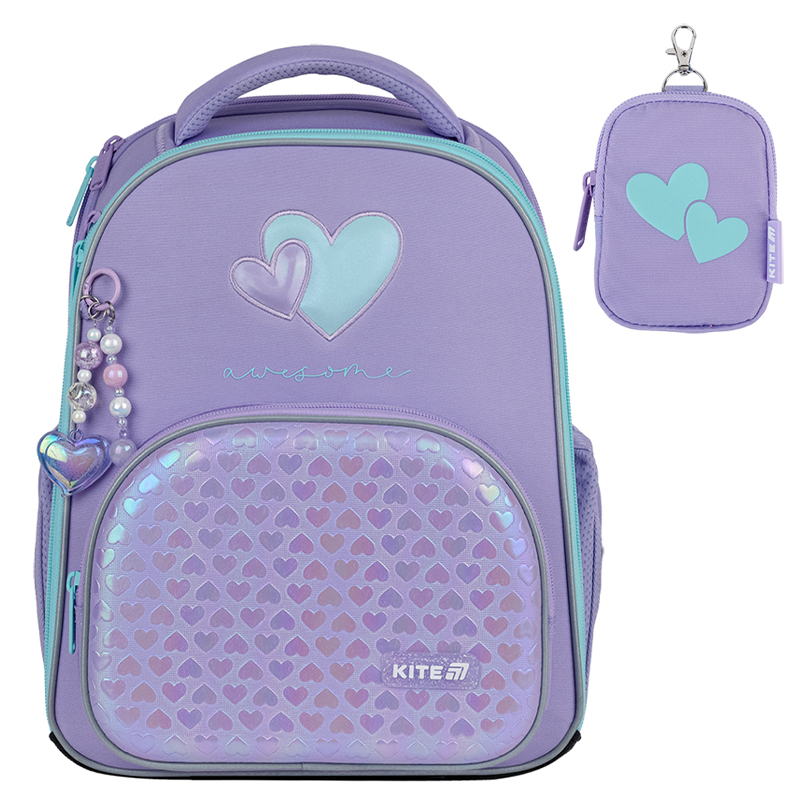 Kite K25-556m-1 Violet School Frame Backpack with Wallet