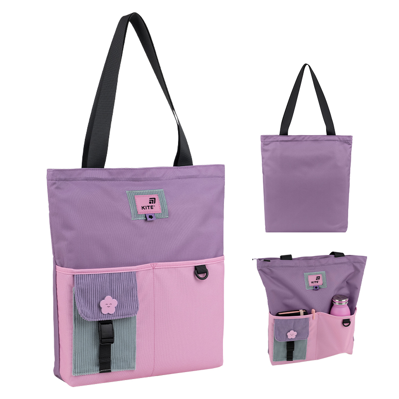 Kite K25-586-1 Purple Shopping Bag – Stylish & Roomy for Teens