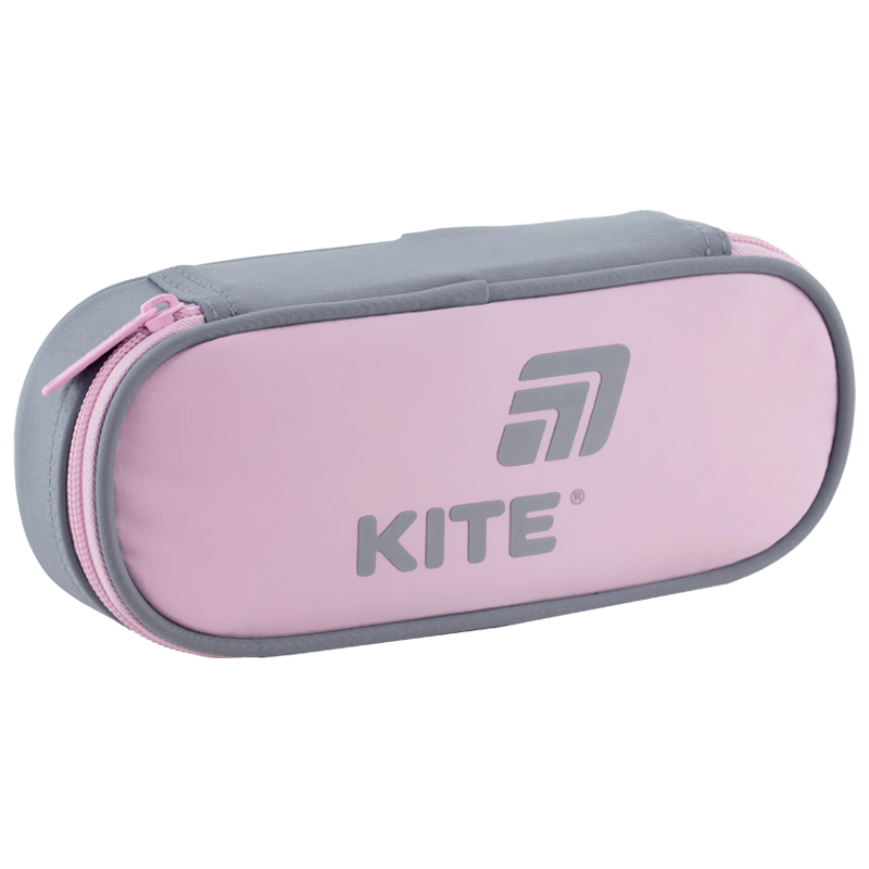 Stylish Kite K25-599-17 Pink-Grey Pencil Case for High School