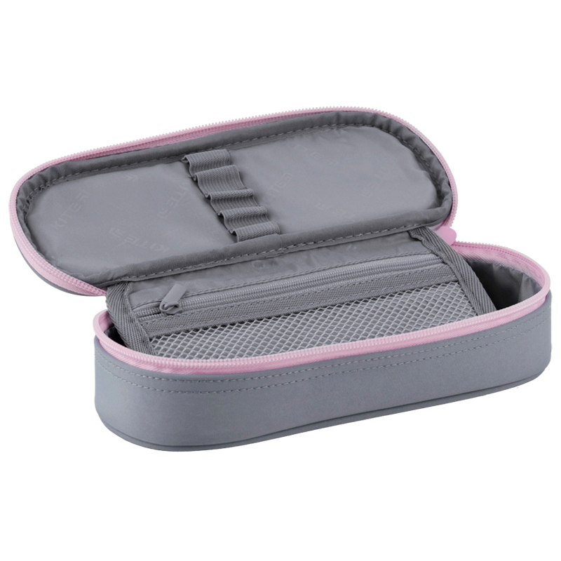 Stylish Kite K25-599-17 Pink-Grey Pencil Case for High School