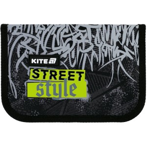 Pencil case without filling Kite Street Style, 1 compartment, 1 lapel