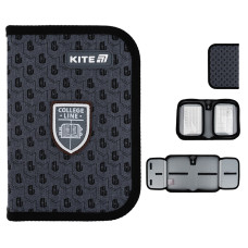 Pencil case without filling Kite College Line Boy, 1 compartment, 2 lapel