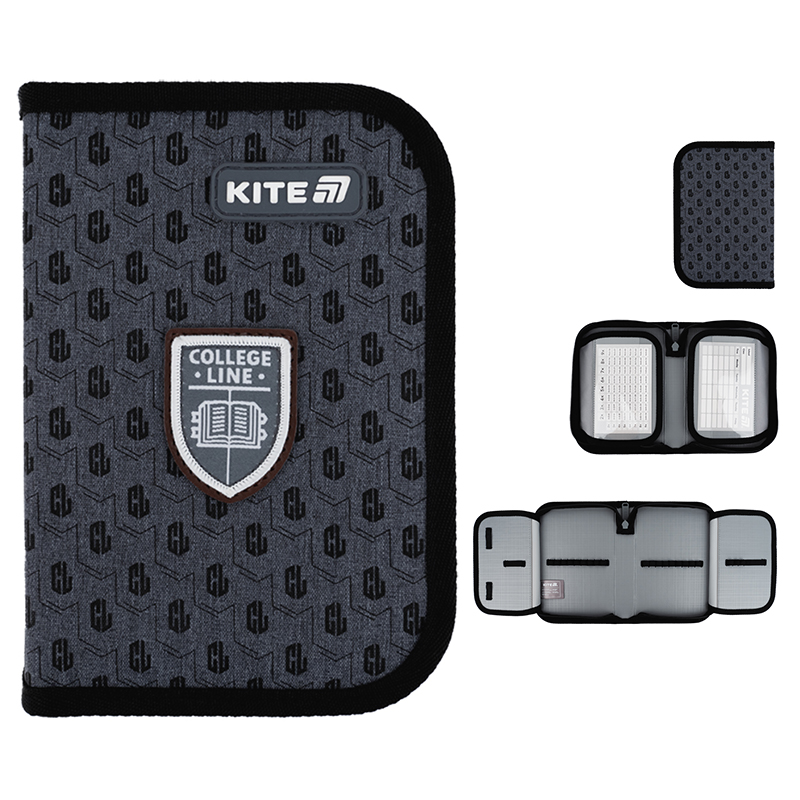 Kite College Line Boy Pencil Case – 2 Lapels, 1 Large Compartment