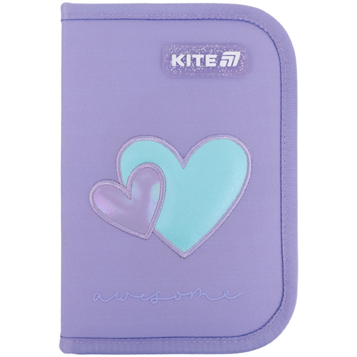 Pencil case without filling Kite Awesome, 1 compartment, 2 lapel