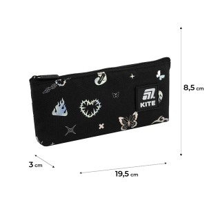 Pencil case Kite Heart Black