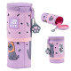Kite K25-684-3 Lazy Cats Pencil Case – Expandable & Fun