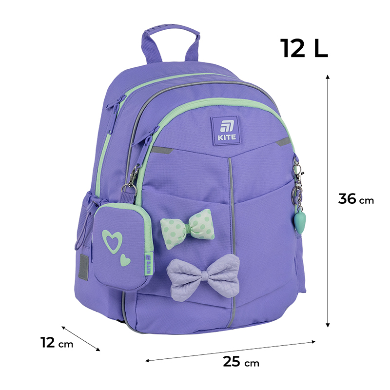 Soft Violet School Backpack for Girls – Lightweight & Supportive
