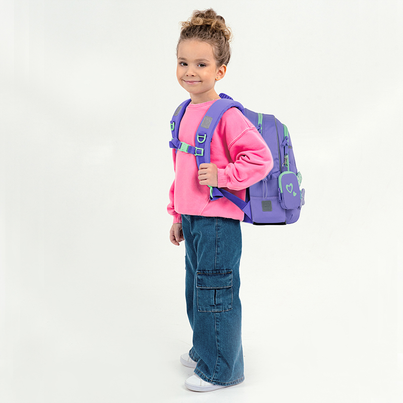 Soft Violet School Backpack for Girls – Lightweight & Supportive