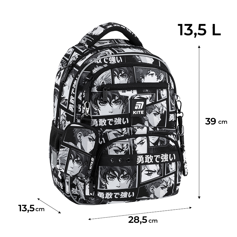 Kite Anime Boy School Backpack – Lightweight & Organized