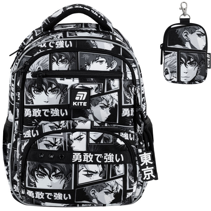 Kite Anime Boy School Backpack – Lightweight & Organized