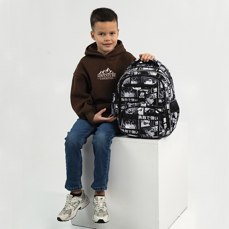 Kite Anime Boy School Backpack – Lightweight & Organized