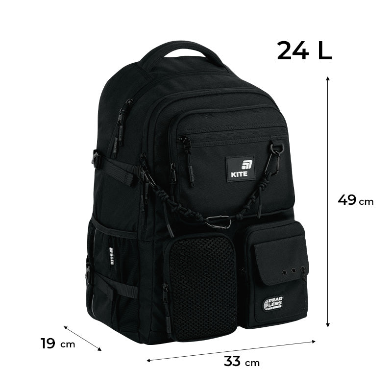 Kite Fear Less XL Teen Backpack – Laptop Pocket, Fits 175 cm+