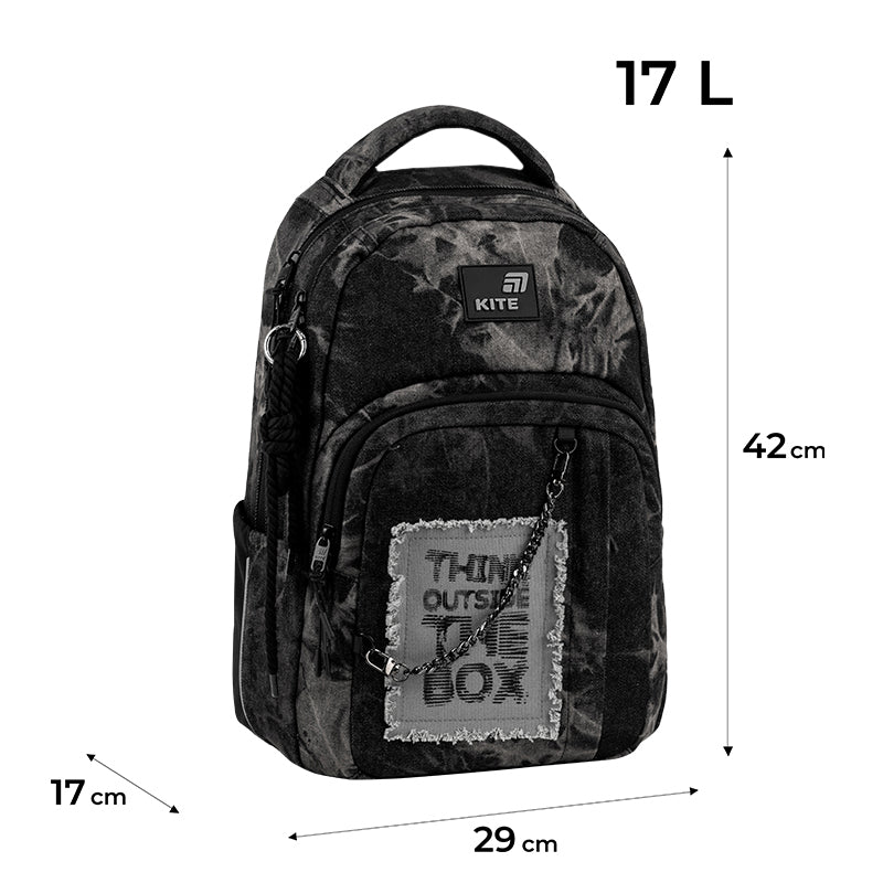 Kite Denim Core Teen Backpack – Air Comfort, Tablet, for Grades 4-8