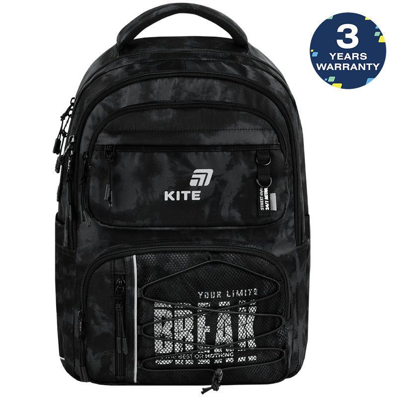 Kite Break Limits Teen Backpack – Chest Strap, Tablet, for Grades 4-7