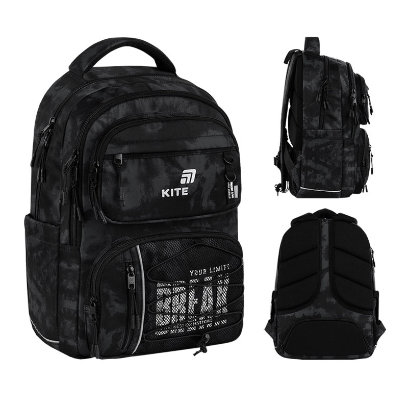 Kite Break Limits Teen Backpack – Chest Strap, Tablet, for Grades 4-7