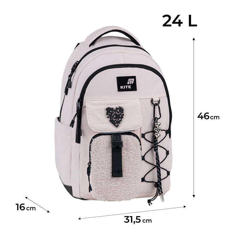 Kite Tenderly Teen Backpack – Air Comfort, Laptop, for Heights 145-175 cm