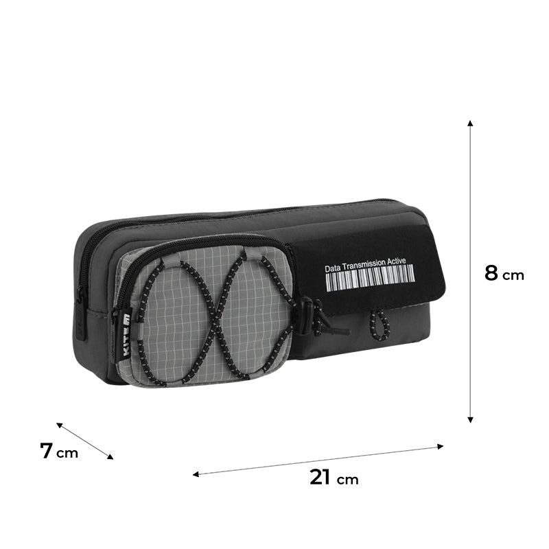 Kite Slim School Pencil Case – Flat Profile, Fits Backpack Front Pockets
