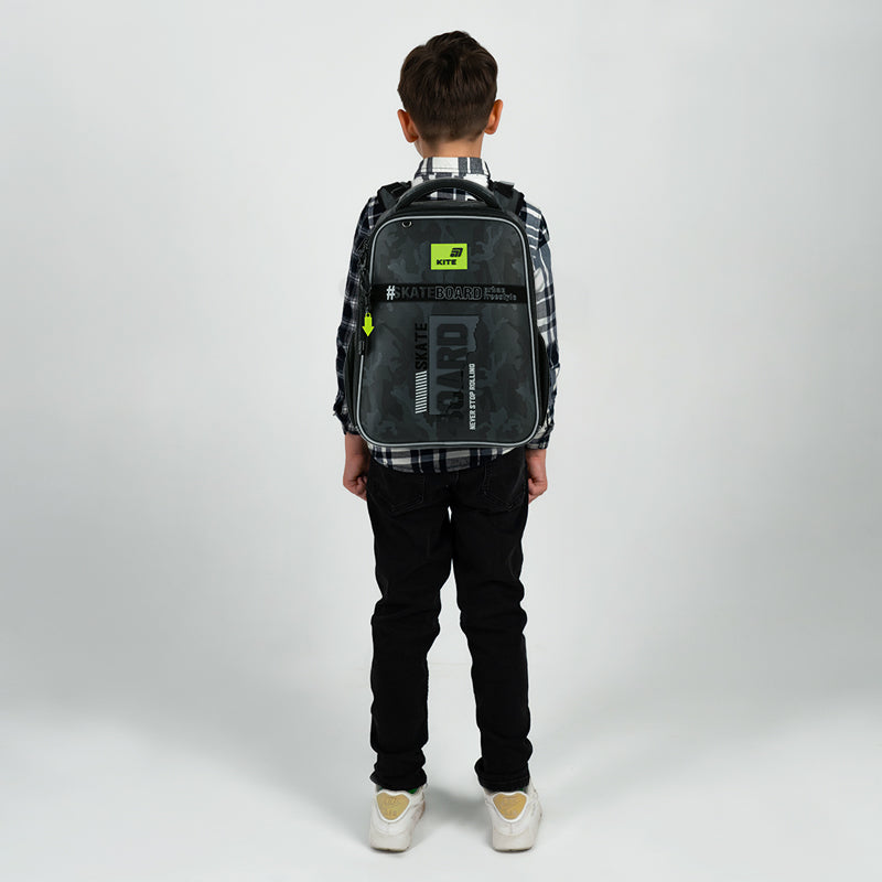 Kite SK8 Board Hard Shell School Backpack – IGR Certified, Grades 1-4