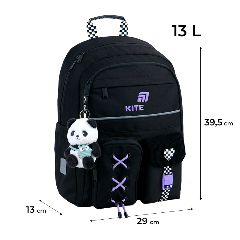 Kite Panda Love School Backpack for Grades 1-4, Heights 130-145 cm