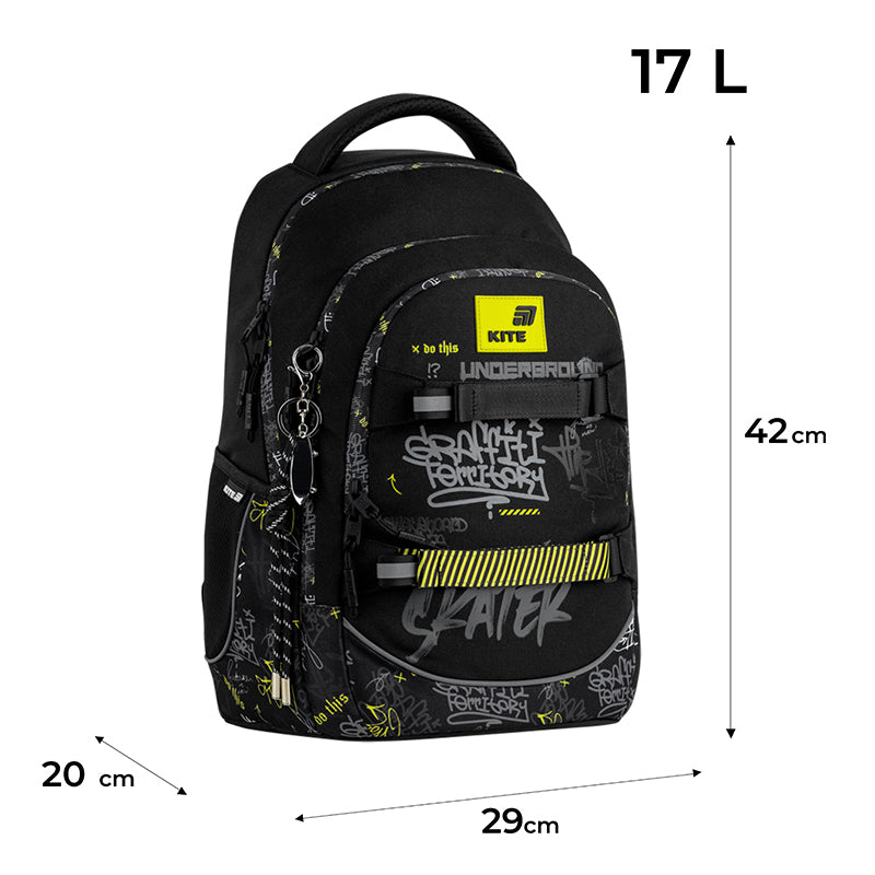 Kite Graffiti Teen Backpack – Anti-Gravity System, IGR Certified, Grades 4-7