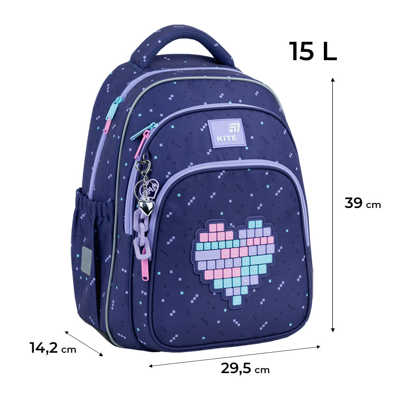 Kite Type Love School Backpack for Grades 1-2, Heights 115-130 cm